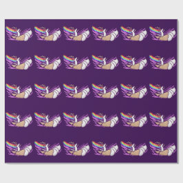 Papel De Presente Cone de Sorvete de Cavalgar Arco-íris de Unicórnio