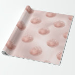 Papel De Presente Confetes Rosa Dourado e Bege<br><div class="desc">Papel de embrulho com confetes metálicos.</div>
