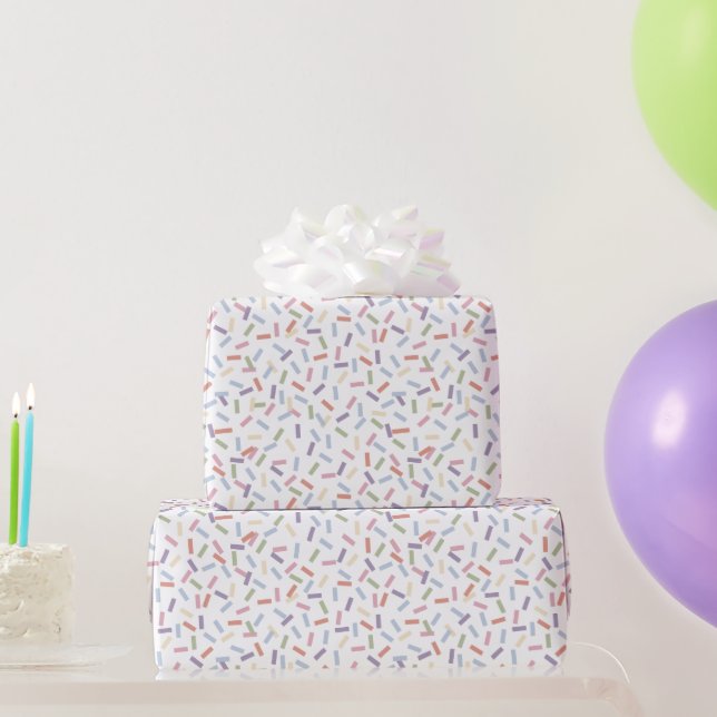 Papel De Presente Confetti Contemporâneo (Sprinkles) (Presentes para festas)
