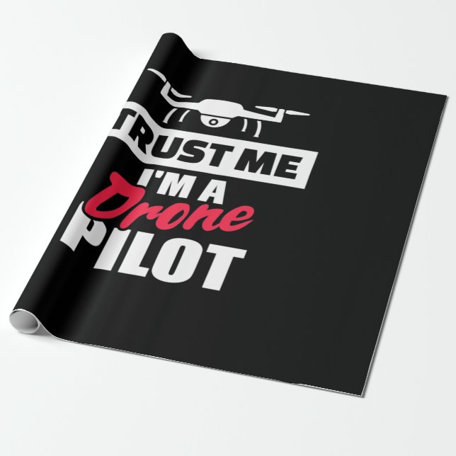 Papel De Presente Confie em mim, sou piloto de drones (Desenrolado)