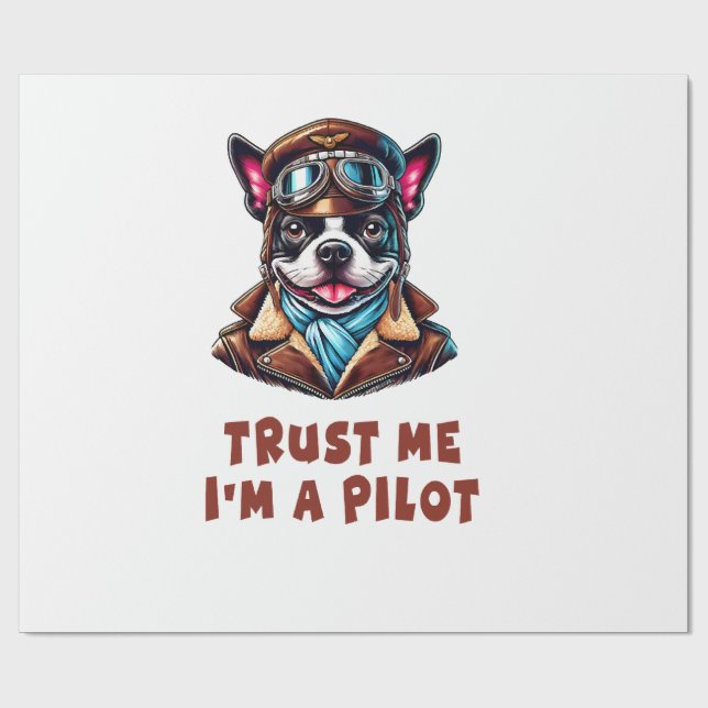 Papel De Presente Confie em Mim, Sou um Piloto (Aberto)