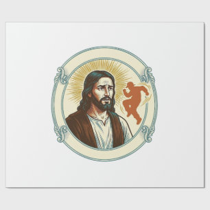 Papel De Presente Confuso Jesus Tendência Viral de Dança Silhueta Ví