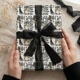 Papel De Presente Congrats Grad tassel Photo Collage Class of 2026