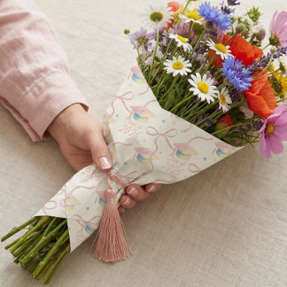 Papel De Presente Congrats Grad Watercolour Grad Cap Class of 2026