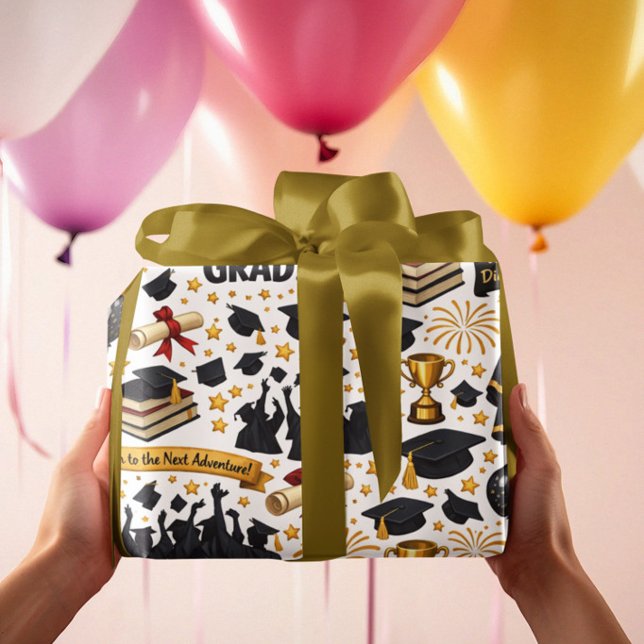 Papel De Presente Congratulations Grad Wrapping Paper (Criador carregado)