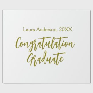 Papel De Presente Congratulations graduate golden name class 20XX si