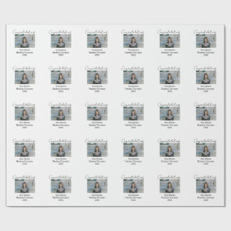 Papel De Presente Congratulations photo graduate name university yea