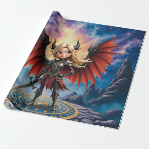 Papel De Presente Conheça Emberlyn — a Guardiã do Caos Sorridente