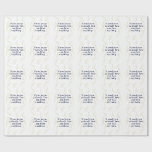 Papel De Presente Conheça-se - poderosa citação motivacional para