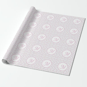 Papel De Presente Conjunto de Armação de Água Rosada Coquete com Ini