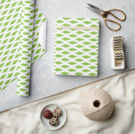 Papel De Presente Conjunto de Pastas Arquivo Verde Botânico