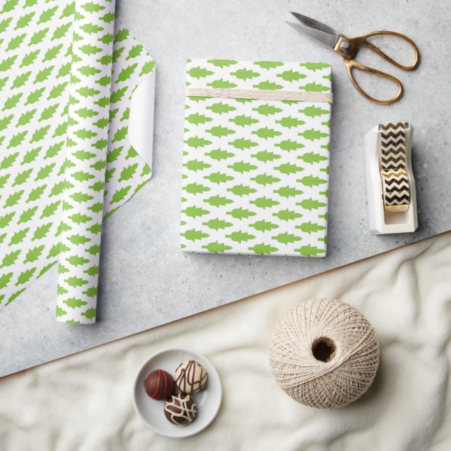 Papel De Presente Conjunto de Pastas Arquivo Verde Botânico (Artesanato)