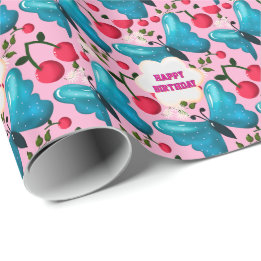 Papel De Presente Conjunto personalizado de festa de aniversário com