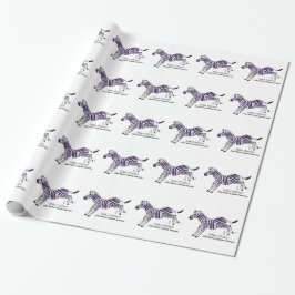 Papel De Presente Consciência forte de Ehlers-Danlos da zebra