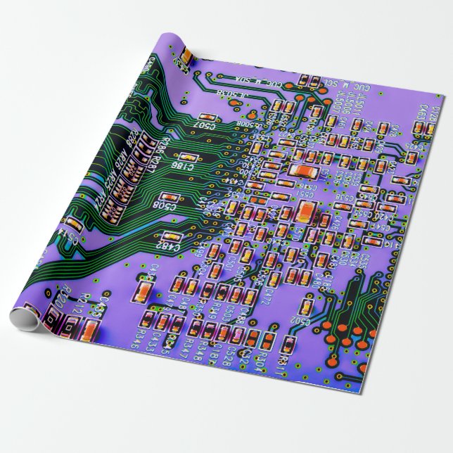 Papel De Presente Conselho de circuito eletrônico fechado. fundo,var (Desenrolado)