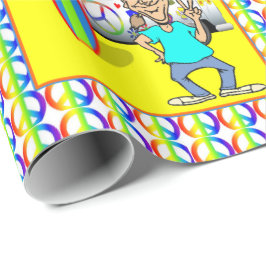 Papel De Presente conselho de Surf Hippy Van Peace de 1960