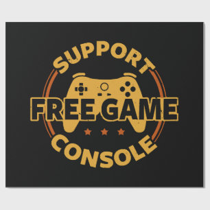Papel De Presente Console de jogos engraçado protesto Gaming