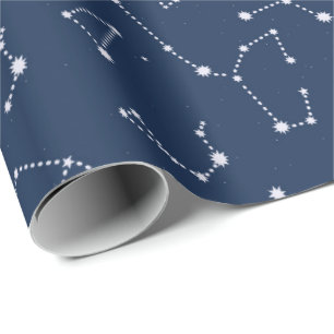 Papel De Presente Constelações Starry Sky