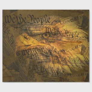 Papel De Presente Constituição Americana Bald Eagle