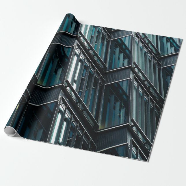 PAPEL DE PRESENTE CONSTRUÇÃO DE JANELAS DE VIDRO (Desenrolado)