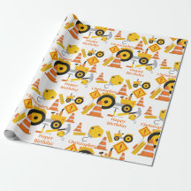 Construção Rodoviária Feliz Aniversário Personaliz