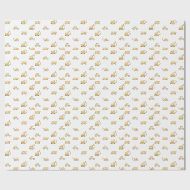 Papel De Presente Construction Birthday Dump Trucks Birthday (Aberto)