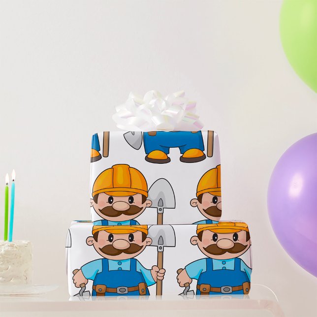 Papel De Presente Construtor Com Uma Pá (Criador carregado)