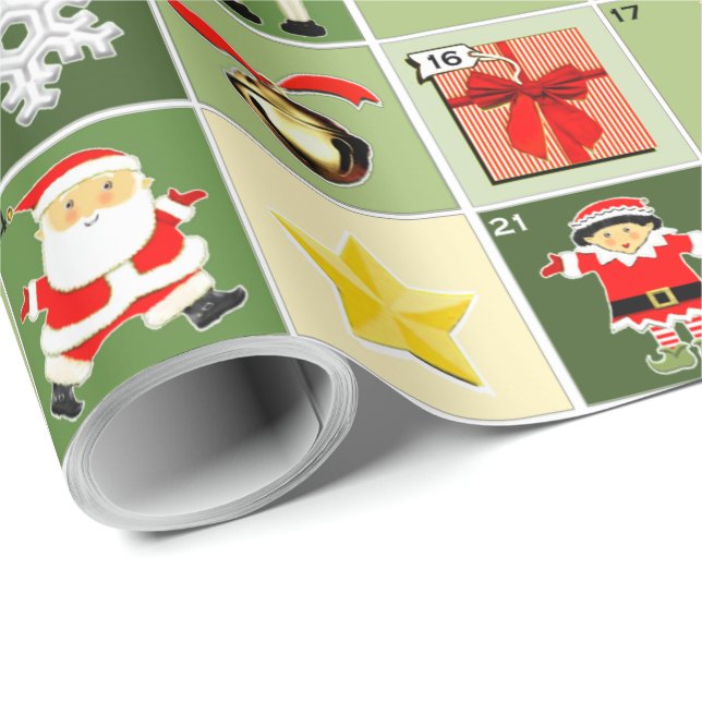 Papel De Presente Contagem Regressiva Criativa de Natal (Ponta do rolo)