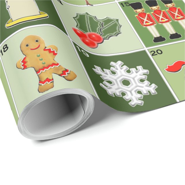 Papel De Presente Contagem Regressiva de Natal (Ponta do rolo)