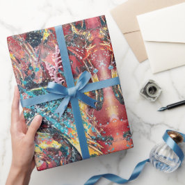 Papel De Presente Contemporary Abstract Art Wrapping Paper