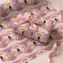Papel De Presente Conto de Fadas Personalizado Princesa Aniversário