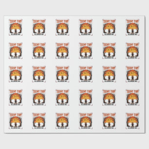 Papel De Presente Conto de Halloween Teeny Tiny Assustador Cena Vint