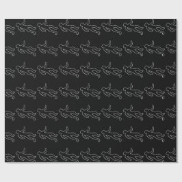 Papel De Presente Contorno de Giz