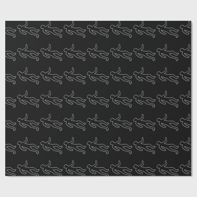 Papel De Presente Contorno de Giz (Aberto)