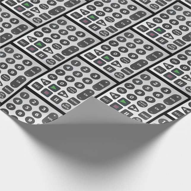 Papel De Presente controle remoto de TV prateado (Ponta)
