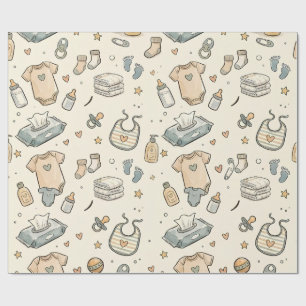 Papel De Presente Convite para Chá de Bebê
