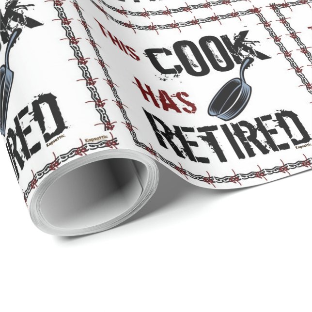 Papel De Presente Cook aposentado (Ponta do rolo)