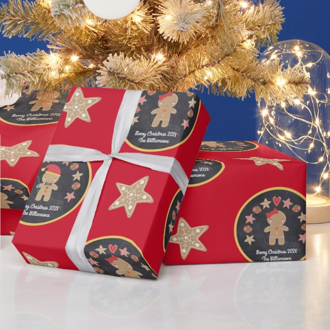 Papel De Presente Cookboard Calkboard Nome Personalizado do Cookboar (Feriados)