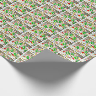 Papel De Presente Cookies de Natal de pop Art