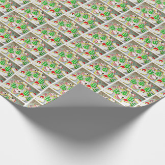 Papel De Presente Cookies de Natal de pop Art