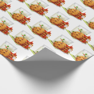 Papel De Presente Cookies e leite para Papais noeis