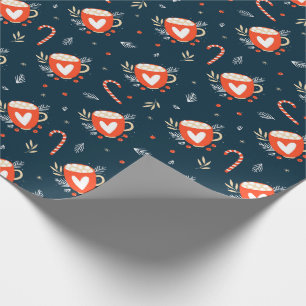 Papel De Presente Copas de cacau e canas doces