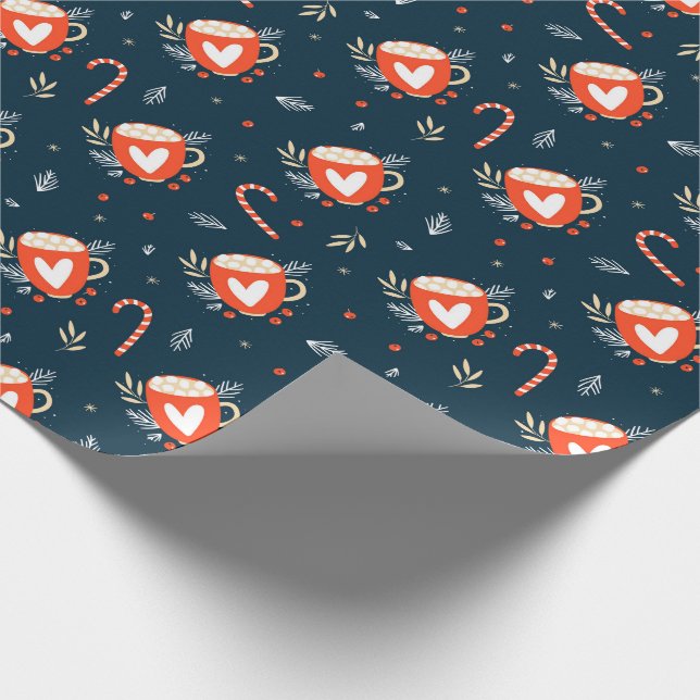Papel De Presente Copas de cacau e canas doces (Ponta)