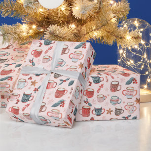 Papel De Presente Copas de Cacau e Whimsy de Natal: Alegria Festiva