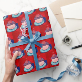 Papel De Presente Copo de Leite Fofo