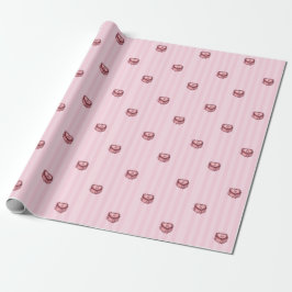 Papel De Presente Coquette Heart Birthday Cake