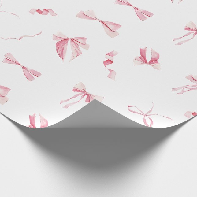Papel De Presente Coquette Pink Bows Gift Wrapping Paper Aesthetic (Ponta)