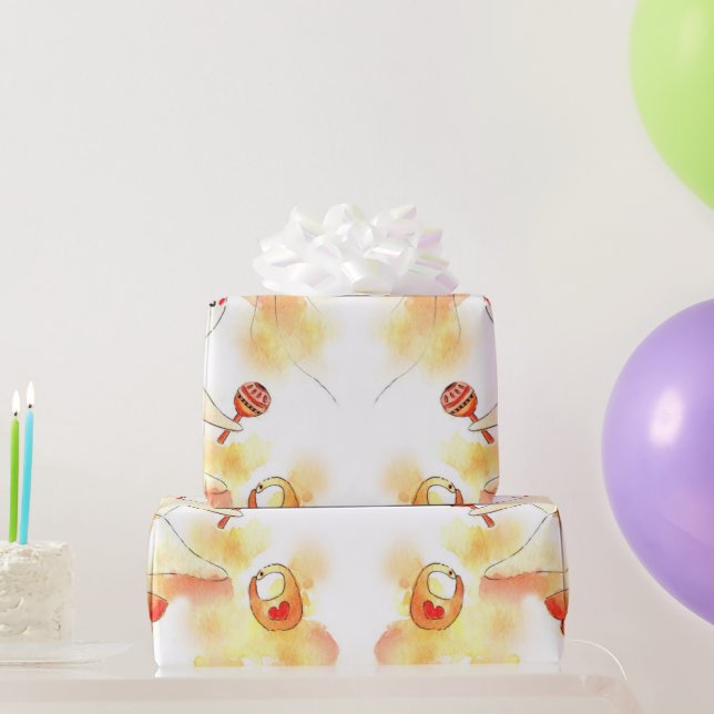 Papel De Presente Cor Amarelo-Amarela-branca-branca-branca-branca-be (Presentes para festas)