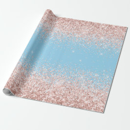 Papel De Presente Cor Azul Cor-de-rosa Brilhante Folha Gênero do Beb