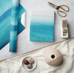 Papel De Presente Cor Azul da Água